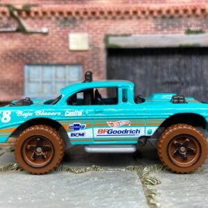 Loose Hot Wheels: 1955 Chevy Big Air Bel Air 4x4 in Blue and White