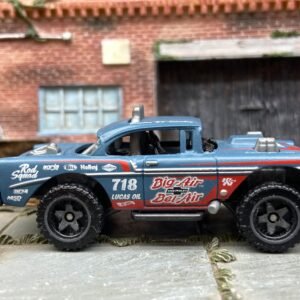 Loose Hot Wheels: 1955 Chevy Big Air Bel Air 4x4 in Blue Gray