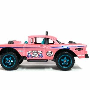 Loose Hot Wheels -1955 Chevy Big Air Bel Air 4x4 - Pink and Blue