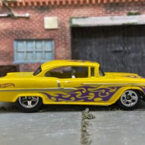 Loose Hot Wheels - 1955 Chevy - Yellow with Flames