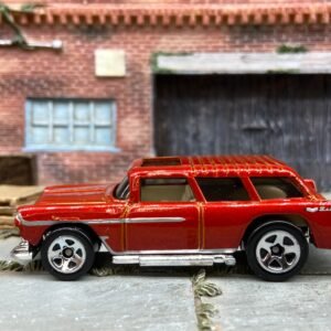 Loose Hot Wheels - 1955 Chevy Nomad - Orange and Silver