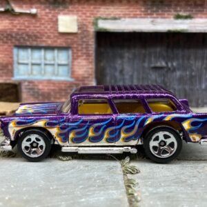Loose Hot Wheels - 1955 Chevy Nomad - Purple with Flames