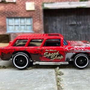 Loose Hot Wheels - 1955 Chevy Nomad - Red Speed Shop Livery