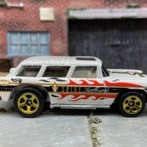 Loose Hot Wheels - 1955 Chevy Nomad - White Spike Surfboard Livery