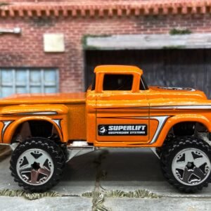 Loose Hot Wheels 1956 Chevy 4X4 Pick Up Truck Dressed in Orange Superlift