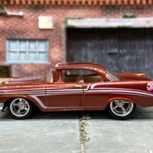 Loose Hot Wheels 1956 Chevy 50th Anniversary Real Riders Dressed in Brown