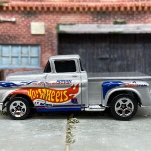 Loose Hot Wheels 1956 Chevy Pick Up Truck Dressed in Silver Hot Wheels Livery