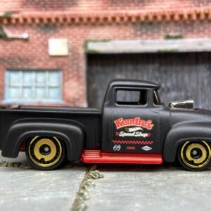 Loose Hot Wheels 1956 Ford F100 Pick Up Truck  Dressed in Kendres Speed Shop Satin Black