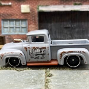 Loose Hot Wheels 1956 Ford F100 Pick Up Truck  Dressed in Primer Gray Rat Rod Livery
