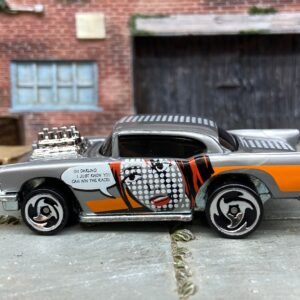 Loose Hot Wheels - 1957 Chevy - Silver and Orange