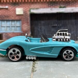 Loose Hot Wheels 1958 Chevy Corvette Motor Hood Dressed in Light Blue