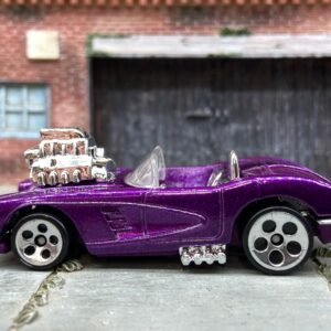 Loose Hot Wheels 1958 Chevy Corvette Motor Hood Dressed in Purple
