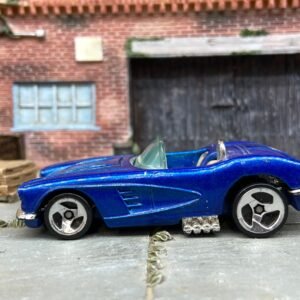 Loose Hot Wheels 1958 Chevy Corvette Opening Hood Dressed in Blue