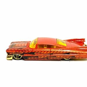 Loose Hot Wheels - 1959 Cadillac - Orange and Black with Flames