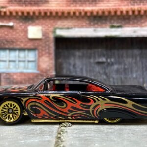 Loose Hot Wheels - 1959 Chevy Impala - Black, Gold and Red Tribal Livery