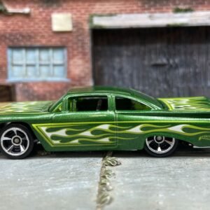Loose Hot Wheels: 1959 Chevy Impala Dressed in Green with Flames