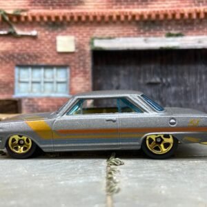 Loose Hot Wheels - 1963 Chevy II Nova - Satin Gray and Gold 51st Anniversary Livery