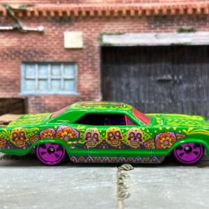 Loose Hot Wheels 1964 Buick Rivera Dressed in Green, Yellow and Pink