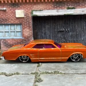 Loose Hot Wheels -1964 Buick Rivera Lowrider - Orange With Flames