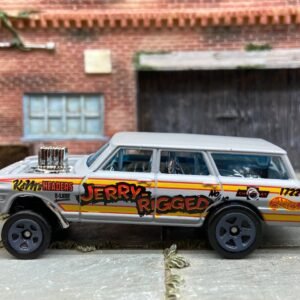 Hot Wheels 1964 Chevy Nova Station Wagon Gasser - Jerry Rigged Primer Gray Livery