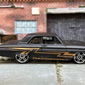 Loose Hot Wheels 1964 Ford Fairlane Thunderbolt Dressed in Satin Black and Gold