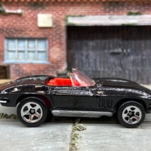Loose Hot Wheels 1965 Chevy Corvette Dressed in Black with Red