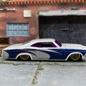 Loose Hot Wheels - 1965 Chevy Impala - Pearl White and Blue
