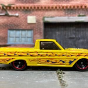 Loose Hot Wheels 1965 Ford Ranchero Dressed in Yellow with Flames