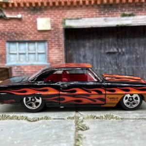 Loose Hot Wheels - 1966 Chevy Nova - Black with Flames