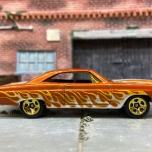 Loose Hot Wheels 1966 Ford Fairlane GT Dressed in Orange with Flames