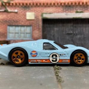 Loose Hot Wheels - 1967 Ford GT40 MK.IV Race Car - Blue and Orange Gulf Livery