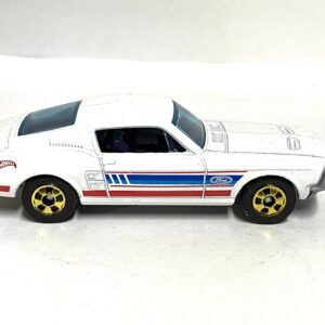 Loose Hot Wheels - 1967 Ford Mustang Fastback - White, Blue and Red FORD