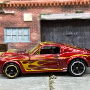 Loose Hot Wheels 1967 Ford Mustang Shelby GT500 Dressed in Red and Yellow with Flames