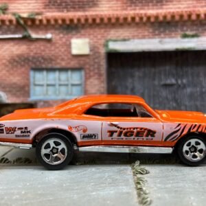 Loose Hot Wheels - 1967 Pontiac GTO - Orange and White Tiger Racing Livery