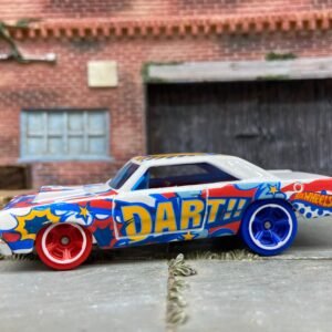 Loose Hot Wheels - 1968 Dodge Dart - White Colorful Dodge Livery