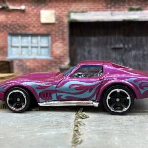 Loose Hot Wheels - 1969 Chevy Corvette - Purple and Blue with Flames