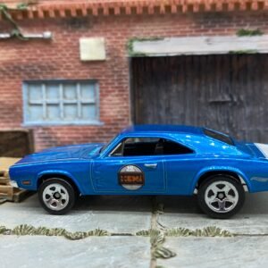 Loose Hot Wheels - 1969 Dodge Charger 500 - Blue and White HEMI