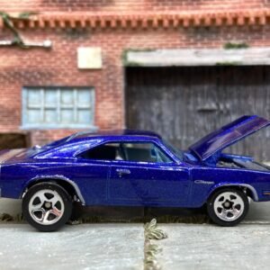 Loose Hot Wheels - 1969 Dodge Charger - Dark Blue and Silver