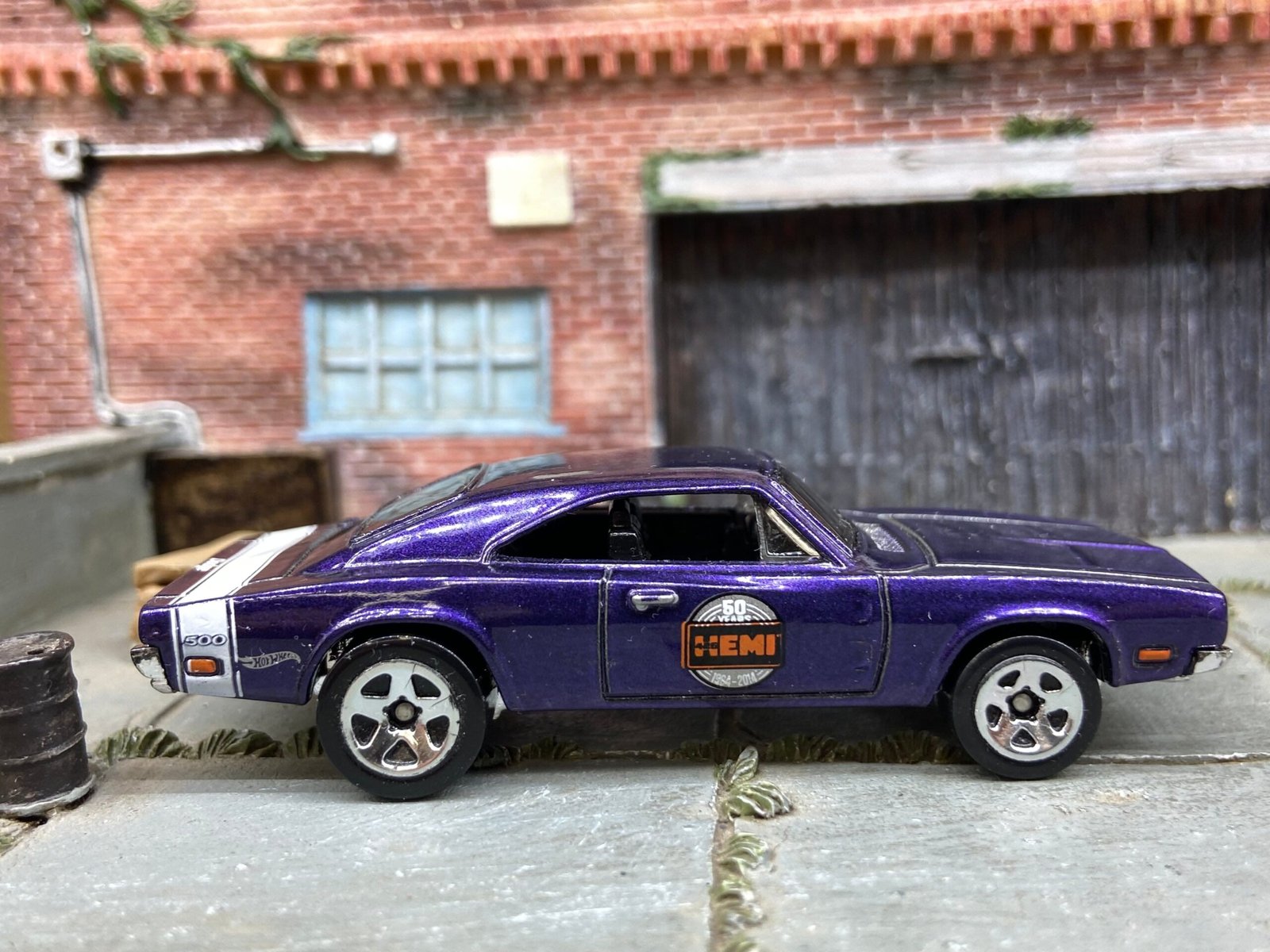 Loose Hot Wheels - 1969 Dodge Charger - HEMI Purple and White Livery