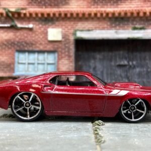 Loose Hot Wheels 1969 Ford Mustang Dressed in Dark Red and Gray