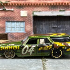 Loose Hot Wheels 1970 Chevy Chevelle SS Station Wagon Dressed in Daredevils Green and Brown Livery