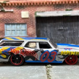 Loose Hot Wheels 1970 Chevy Chevelle SS Station Wagon Dressed in Daredevils Silver and Blue Livery