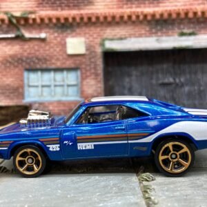 Loose Hot Wheels - 1970 Dodge Charger Supercharger Car - MOPAR Blue and White