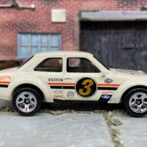 Loose Hot Wheels 1970 Ford Escort RS 1600 Dressed in Off White #3 Gum Ball 3000 Race Livery