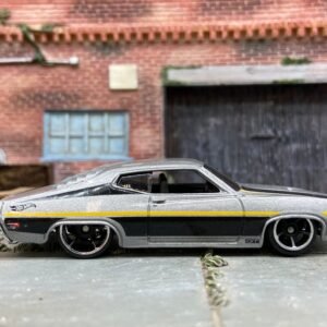 Loose Hot Wheels - 1970 Ford Torino - Silver and Black