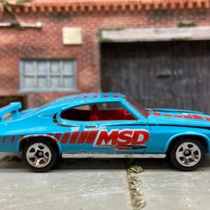 Loose Hot Wheels - 1970 Pontiac GTO Judge - MSD Light Blue and Red Livery