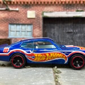 Loose Hot Wheels 1971 Ford Maverick Grabber Dressed in Blue and White Hot Wheels Livery