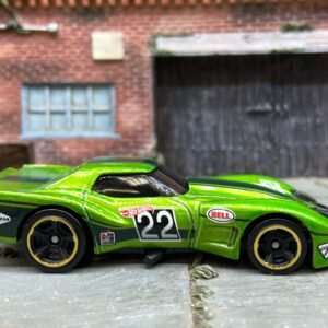 Loose Hot Wheels - 1976 Chevy Corvette Greenwood - Green and Black 22