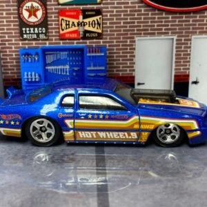 Loose Hot Wheels - 1986 Ford T-Bird Thunderbird Pro Stock Drag Car - Blue with Stripes