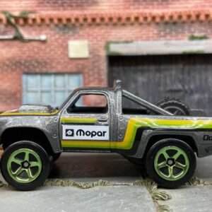 Loose Hot Wheels 1987 Dodge D100 Baja Race Truck In MOPAR Gray Race Livery